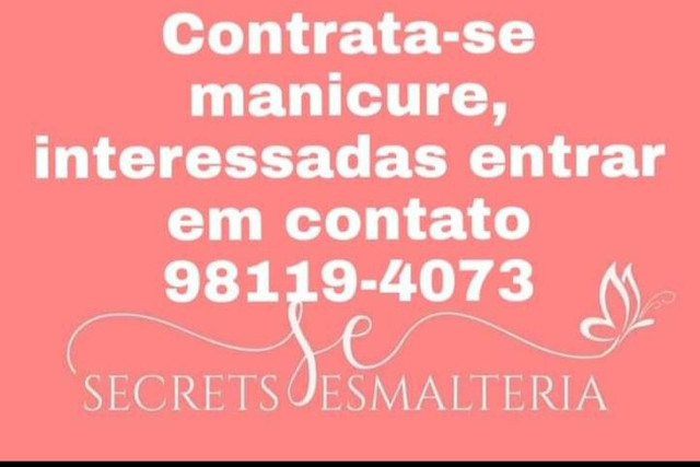 Contrata- se manicure