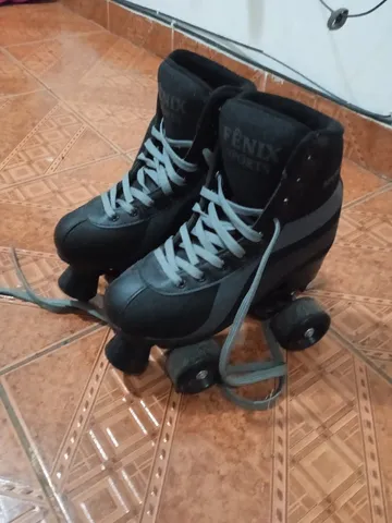 Patins Roller Sport Skate 4 Rodas Preto Masculino - Fenix - Patins