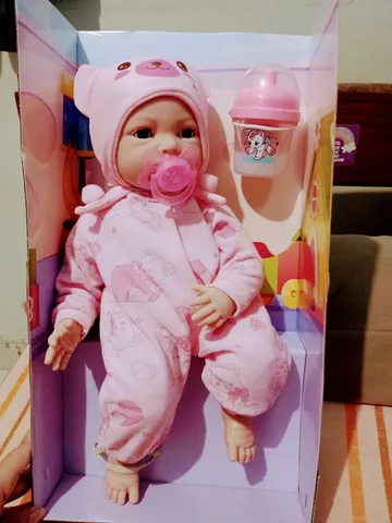 Boneca Bebe Soninho Reborn Com Touca Recem Nascido - Cotiplás