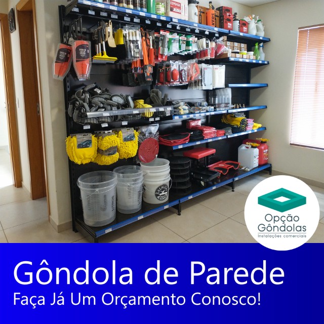 Gôndolas de Parede | Prateleiras Novas