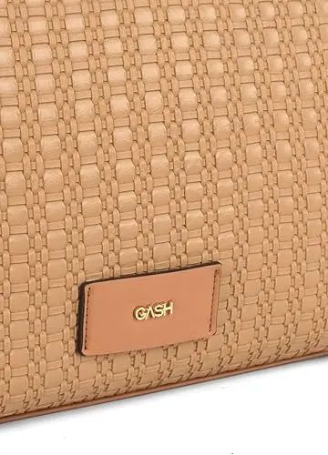 Bolsa Tote Shopper Média Textura Fibra Tressê Marrom Nova - Foto 5