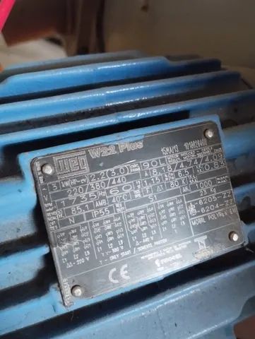 Motor Indução WEG W22PLUS 3CV