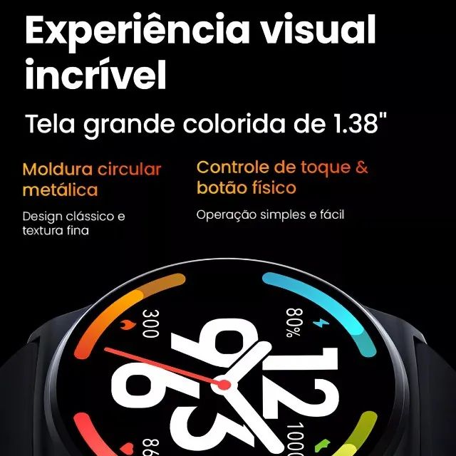 Relogio Smart Smartwatch Haylou Solar Lite Android Ios Azul Escuro - Novo Loja Coimbra - Foto 4