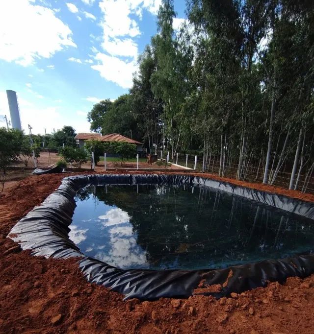 Lona Preta 0,8 mm Geomembrana de Pead 9 x 6 - Foto 4