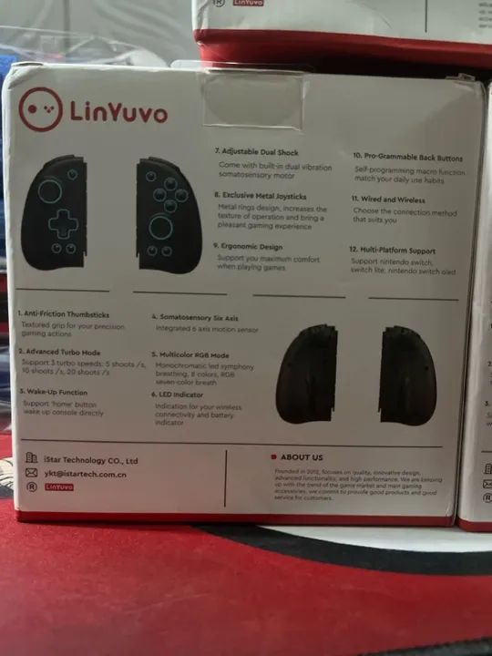 Joypad Nintendo Switch novos LinYuvo KS 47 Preto com LED RGB - Foto 2