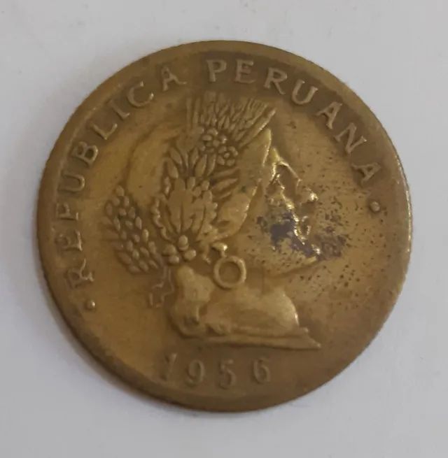 2 Moedas Peru - 20 Centavos (1956) / Un Sol De Oro (1967) - Foto 3