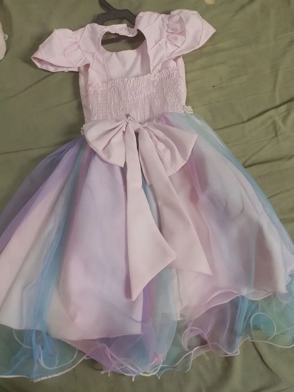 Vestido infantil de festa - arco-íris - Foto 2