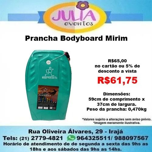 Prancha Body board Mirim Praia Piscina Surf Infantil