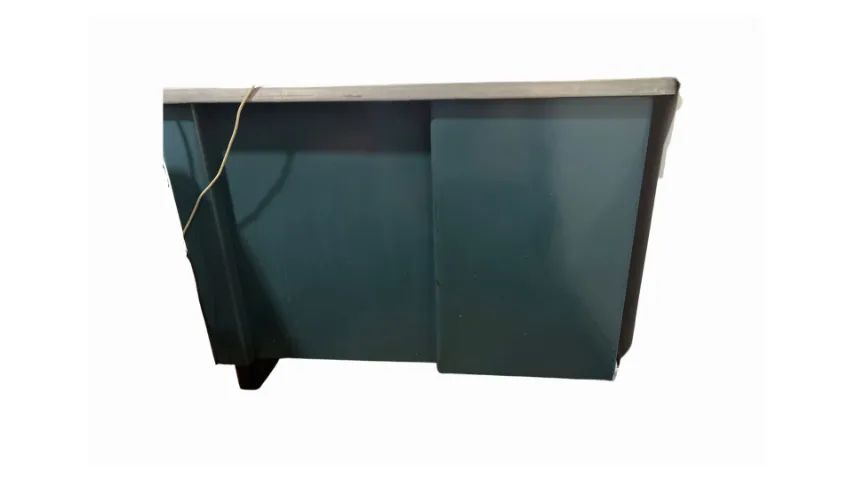 Escrivaninha Industrial Antiga em Aço Marca Fiel 105x60x78