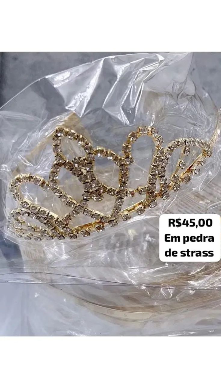 Tiara Coroa Strass - R$45,00