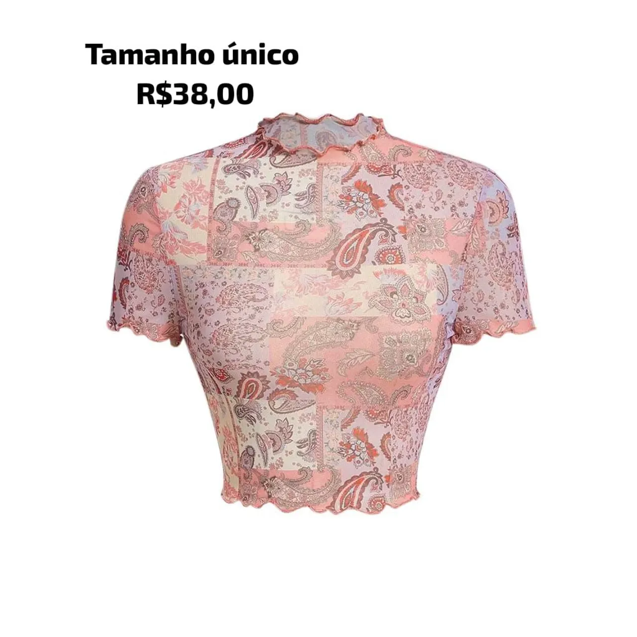 Blusa feminina em tule super conforto e qualidade tamanho único