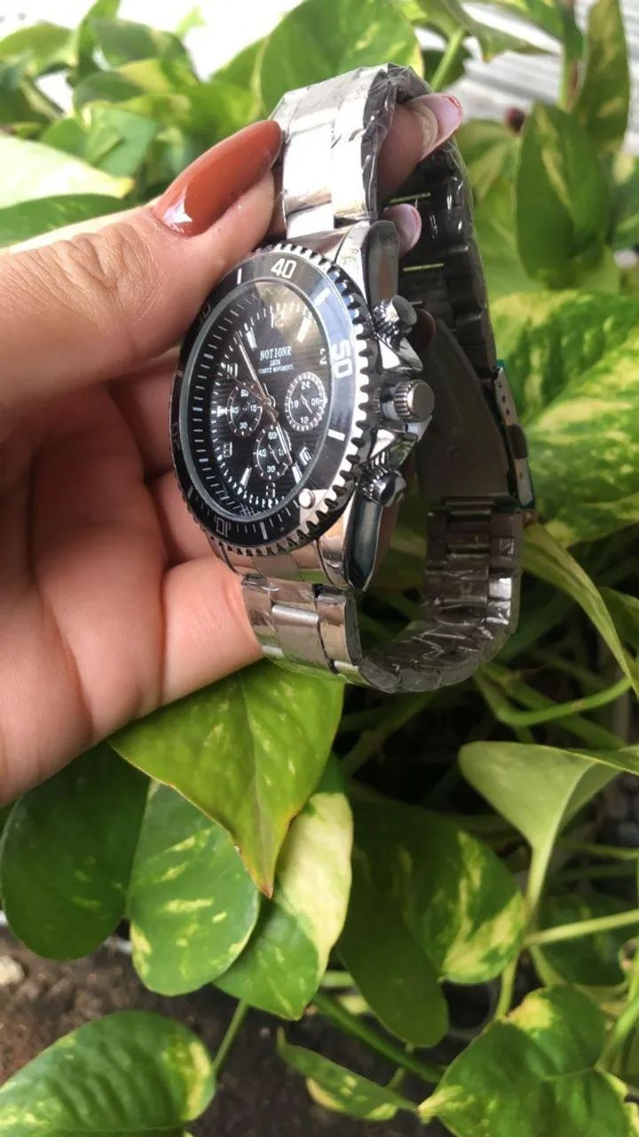Relógio Masculino Pulseira de Aço Inoxidável Relógio de Quartzo com Mostrador Redondo  - Foto 3