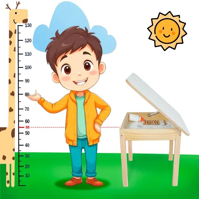 Mesa Infantil De Madeira Sem Pintura Com Baú Tampo Em Mdf - Foto 6