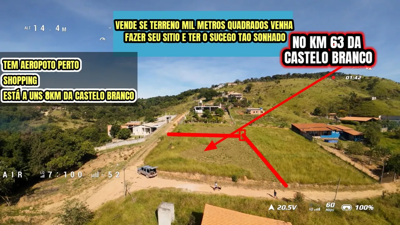 Vendo terreno mil metros para fazer sitio bem localizado no km 63 da castelo branco