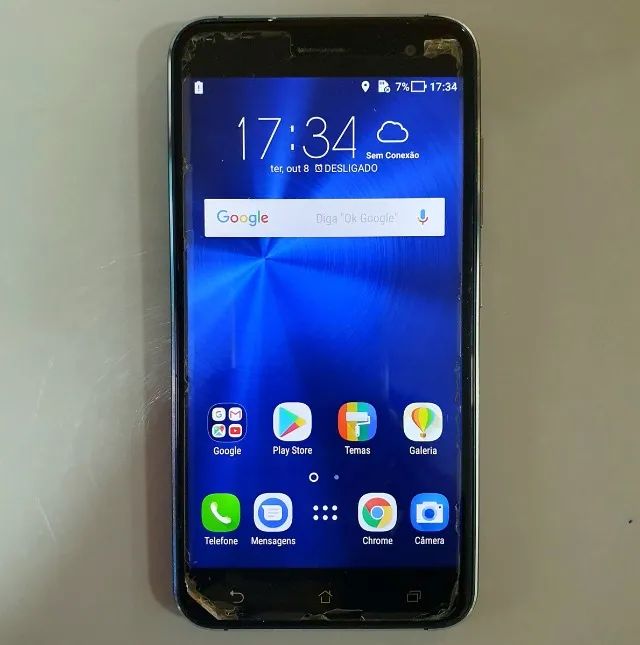 Asus Zenfone 3 Ze520kl Dual Sim 32gb preto-safira (Câmera Traseira com Defeito)