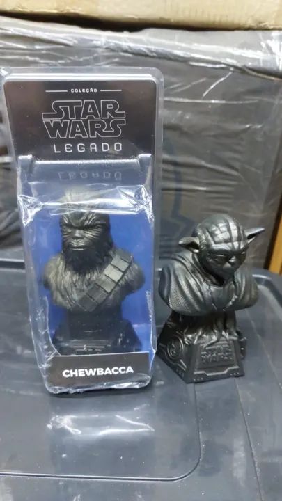 Bustos Star Wars Nerd ao Cubo - Mestre Yoda e Chewbacca 