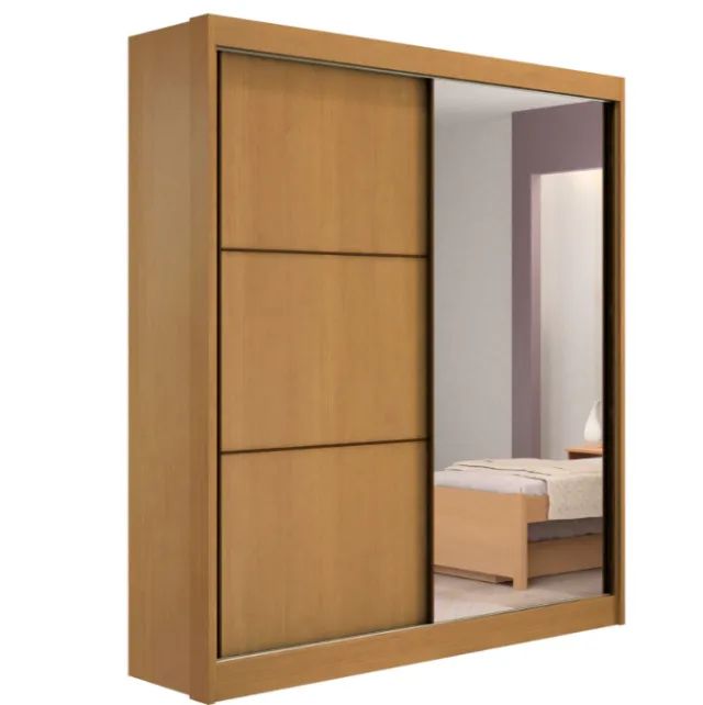 Guarda Roupa Athenas 2 Portas De Correr Com Espelho