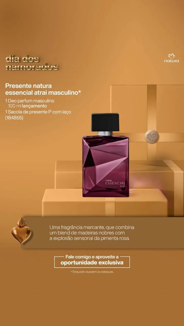 Perfume Natura Essencial Atrai Masculino - 100ml