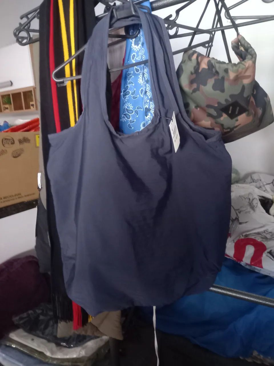 Bolsa Tote Azul Marinho zara