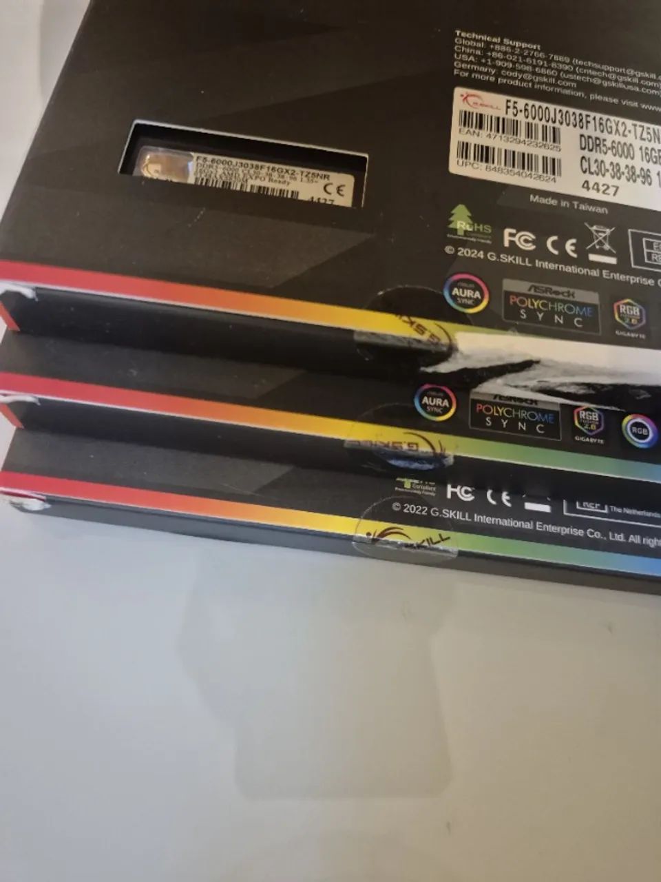 G.Skill Trident Z5 Neo RGB Series 32GB DDR5-6000 CL30  hynix - última unidade - Foto 4