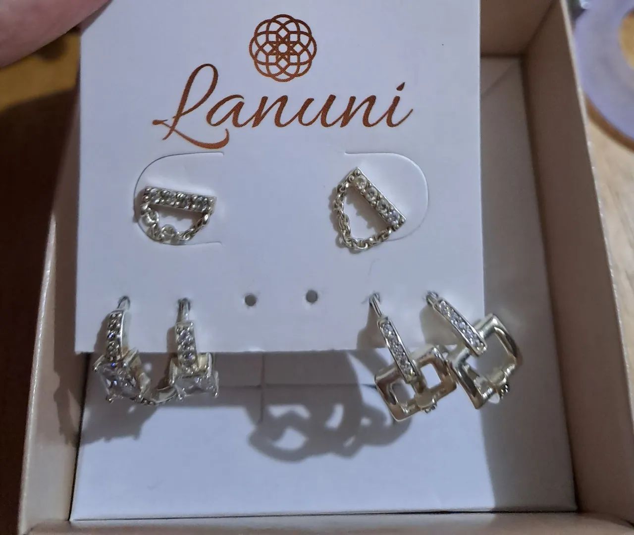 Kit brinco argola prata com zircônia  - Foto 2