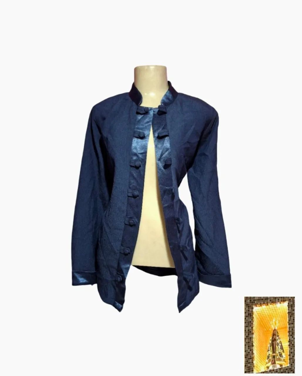 Blusa de frio feminina com gola alta - Foto 4