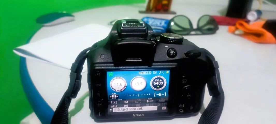 Camera Nikon DSLR D3300 com 2 lentes profissionais e cartão de memoria xd 64gb - Foto 3