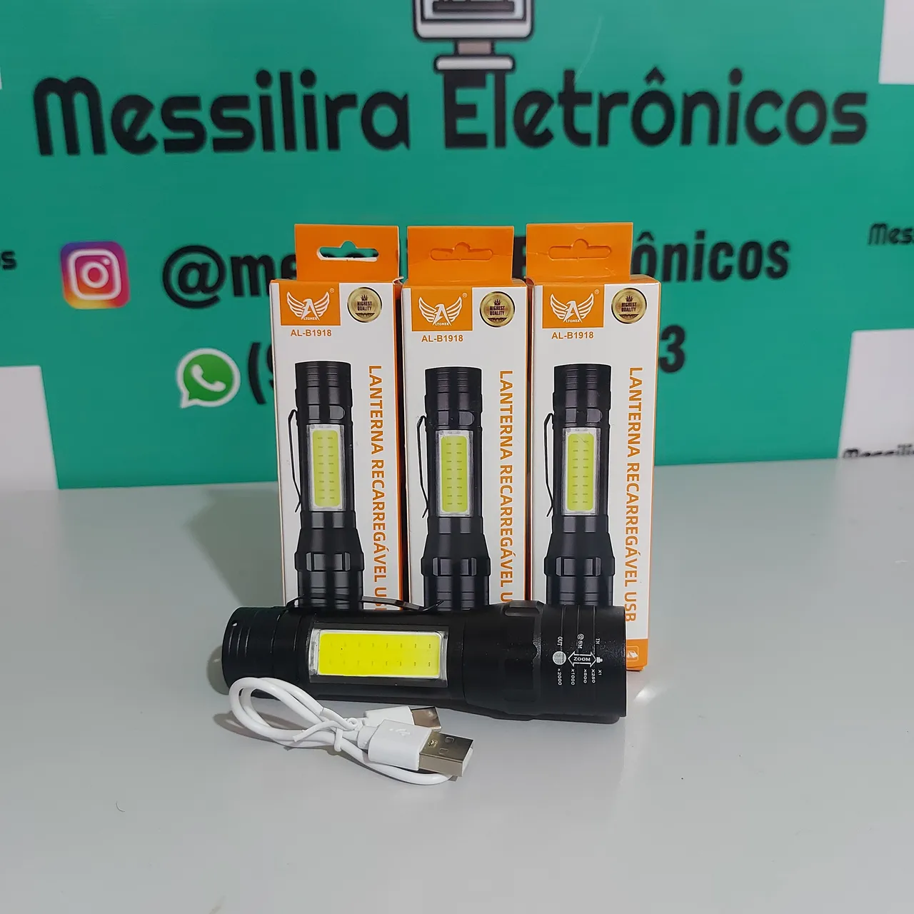 Lanterna Recarregável USB - Acampamento