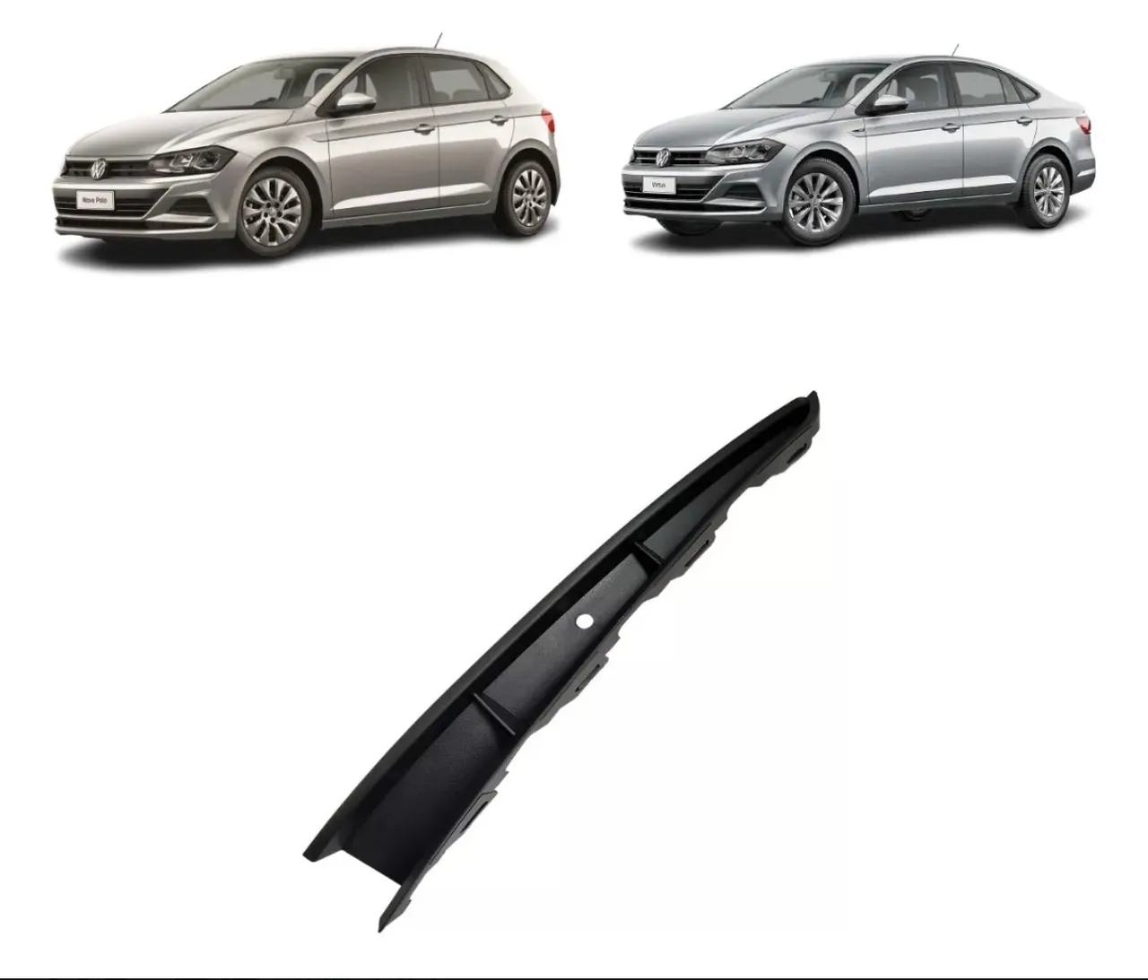 Moldura inferior lado esquerdo pára-choque Volkswagen Polo/Virtus 2018/2021(usado)