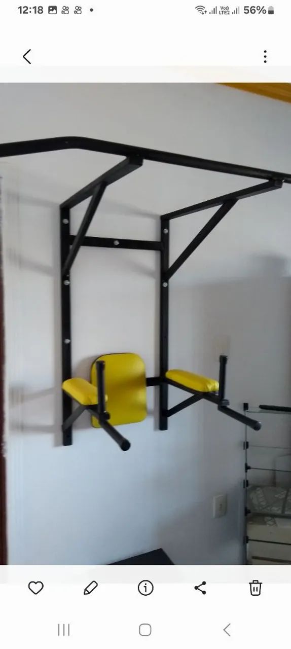 Paralela abdominal com barra fixa