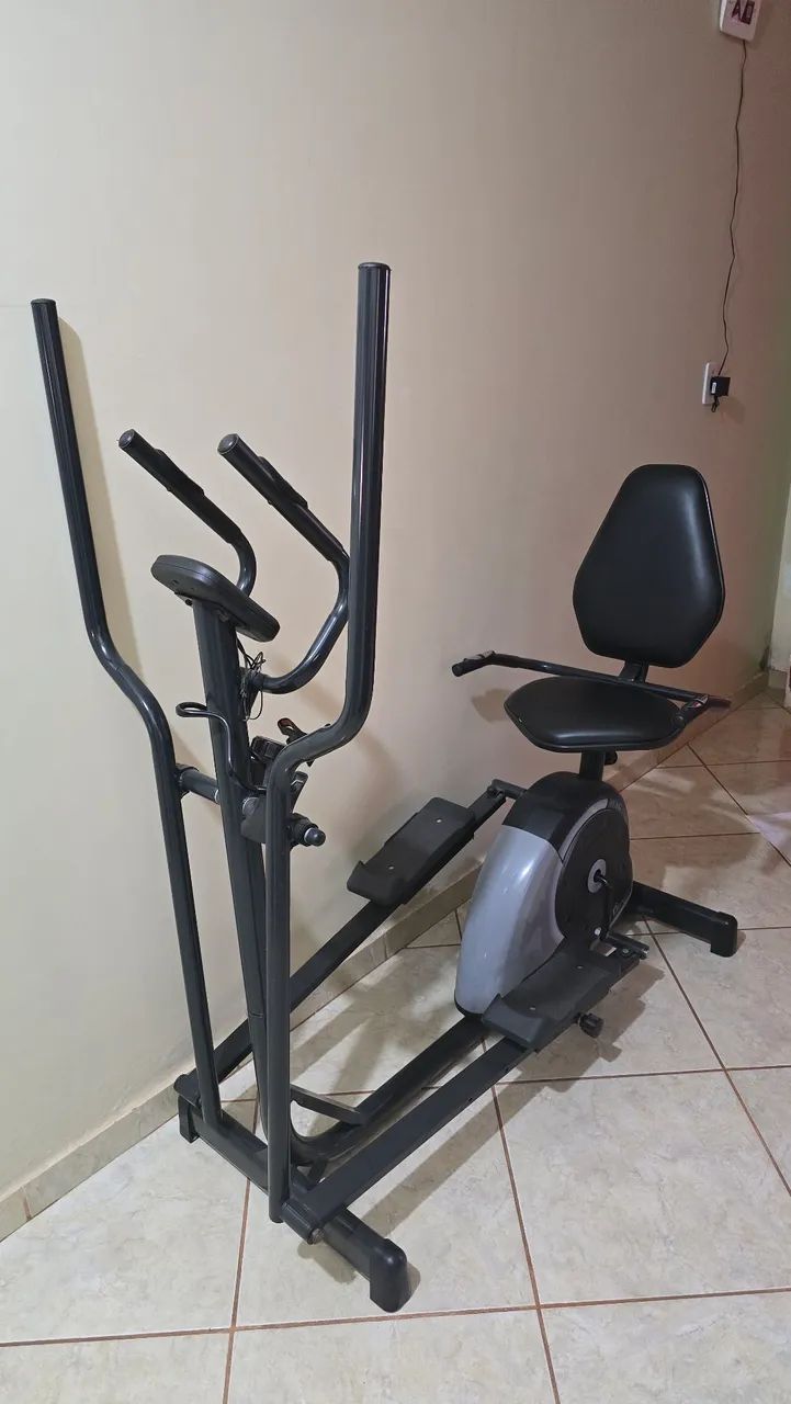 Bicicleta ergometrica + eliptico com ajuste de intensidade e cronômetro (novissimo) - Foto 3