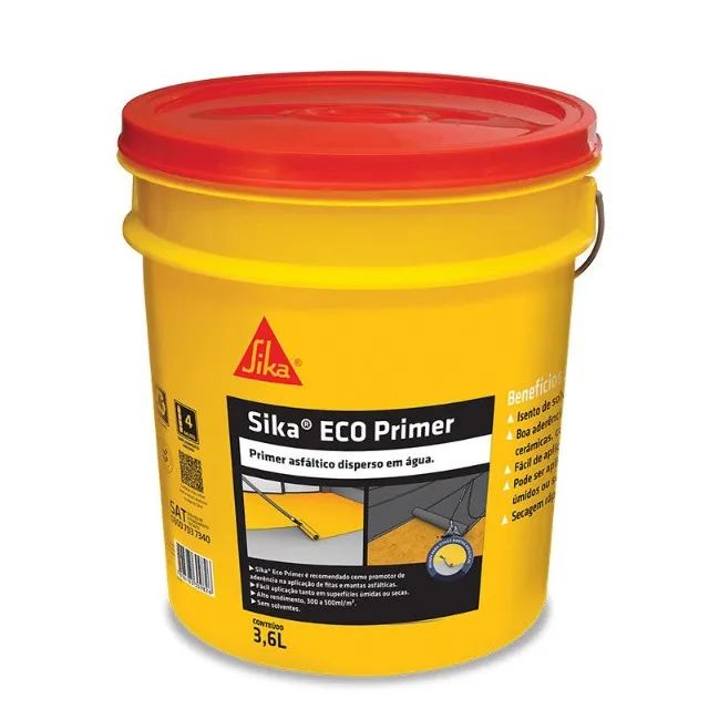 Sika Eco Primer 3,6L para Manta Asfáltica (Sika) - Promoção até 30/10/2025