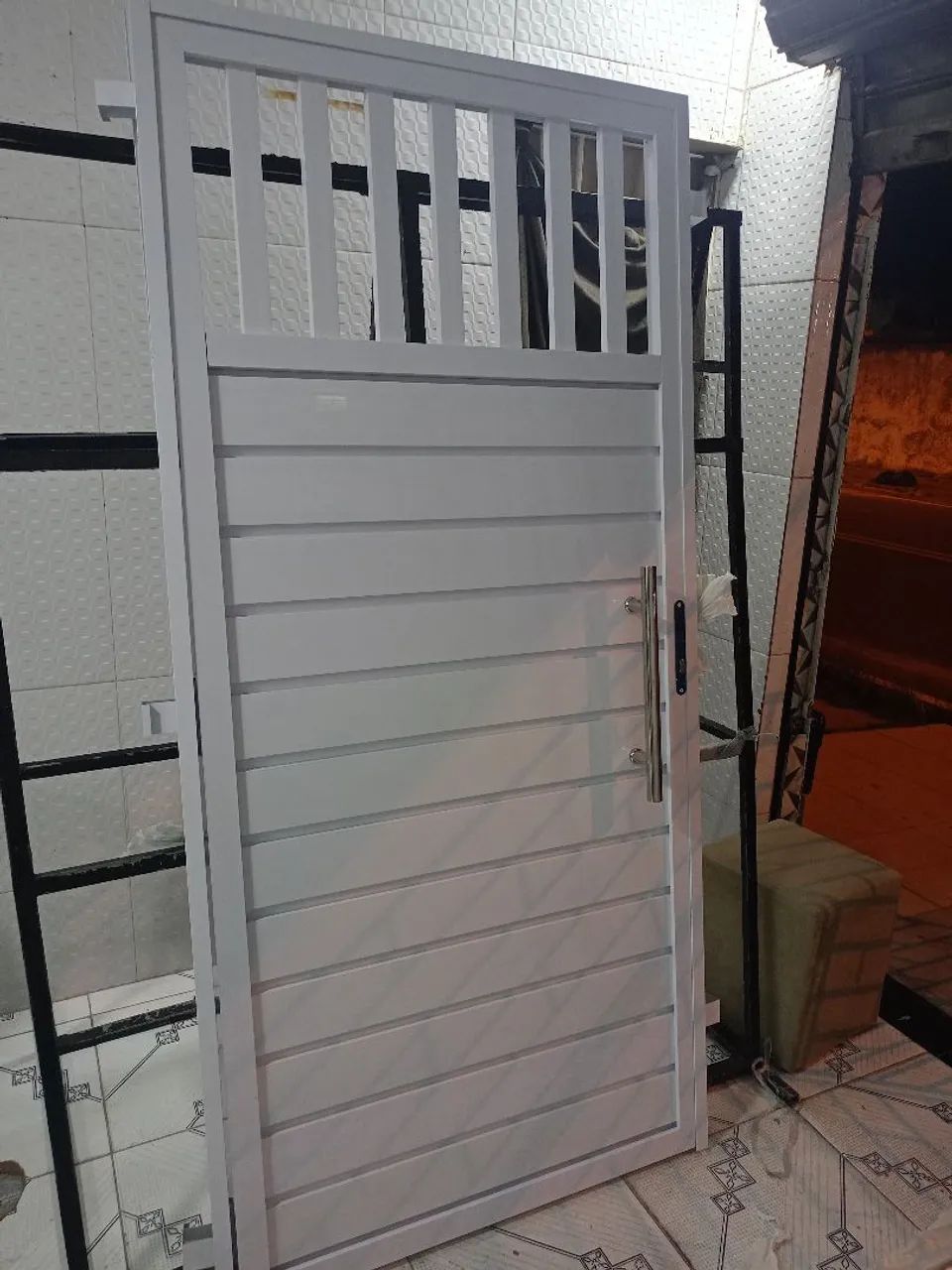 Portão de Alumínio Branco - Novo - Foto 3