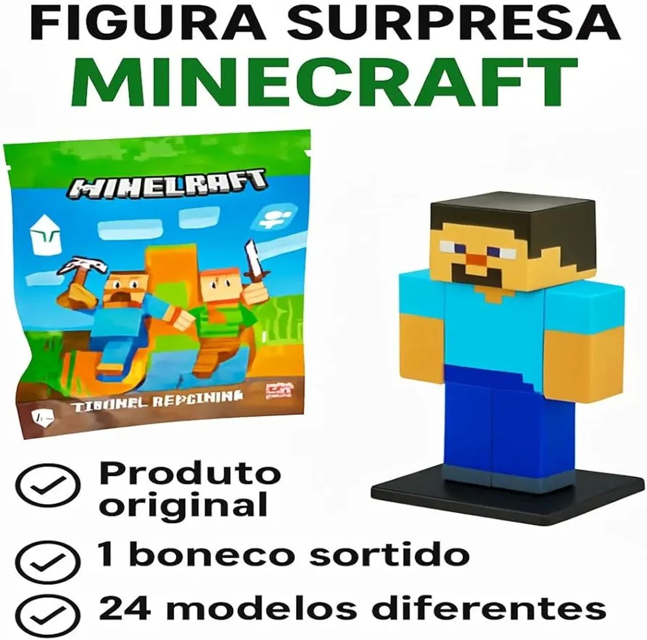 Figura Surpresa Minecraft