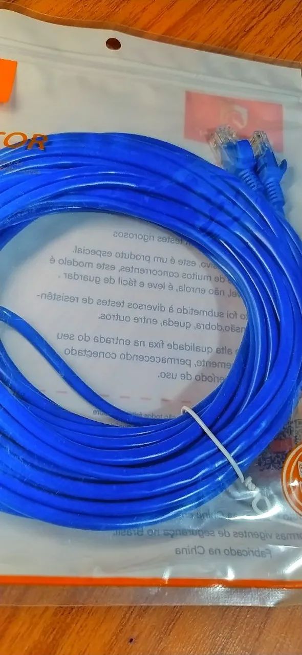 Cabo de rede 10 metros internet 