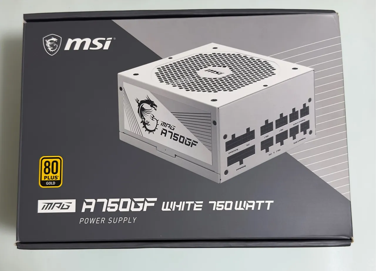 Fonte MSI MPG 750W Branca - Usado