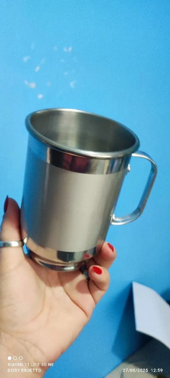 Caixa de canecas chopp alumínio 600ml, resinadas para sublimação  - Foto 2