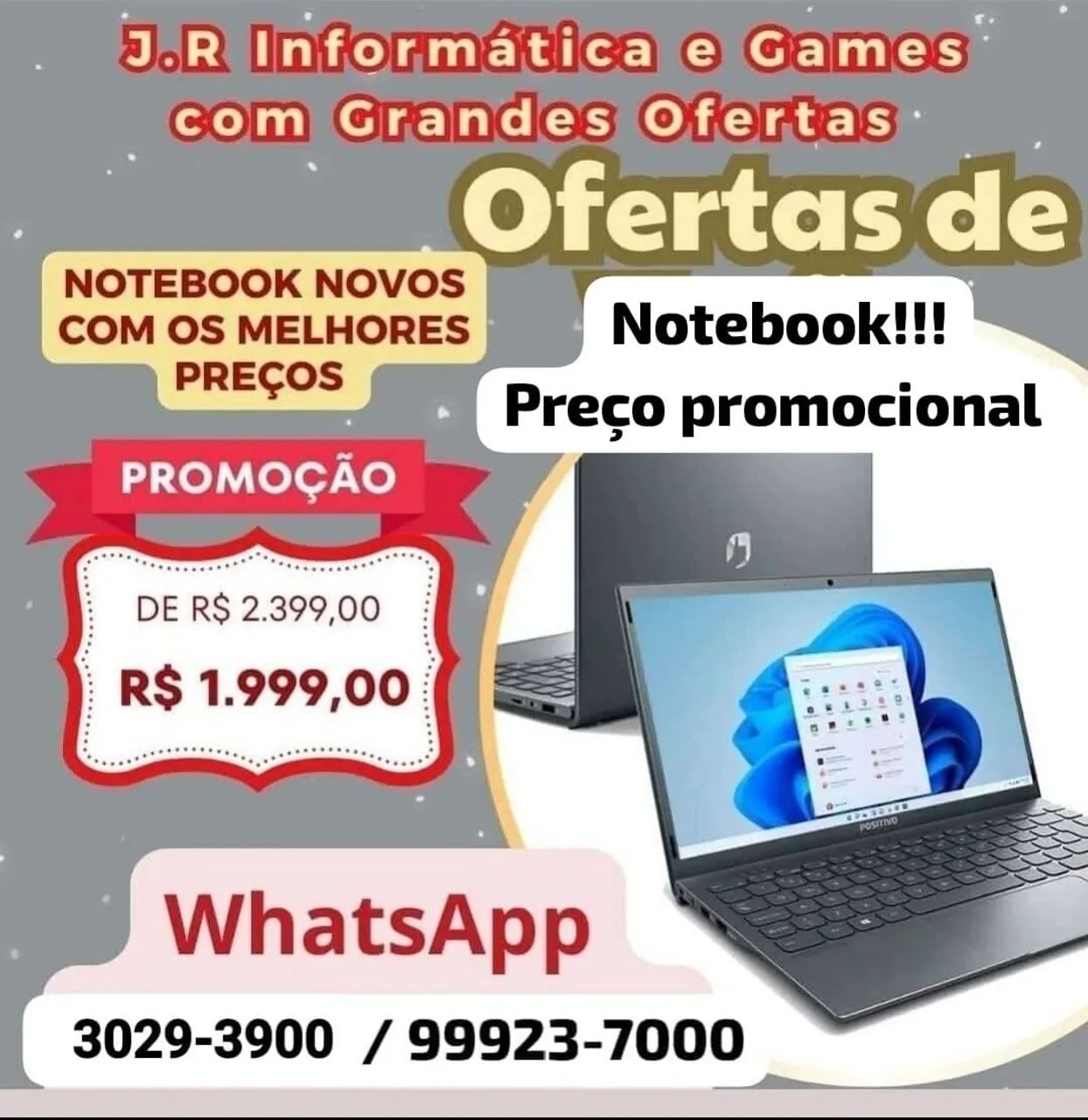 Notebook Positivo com Preço Promocional!