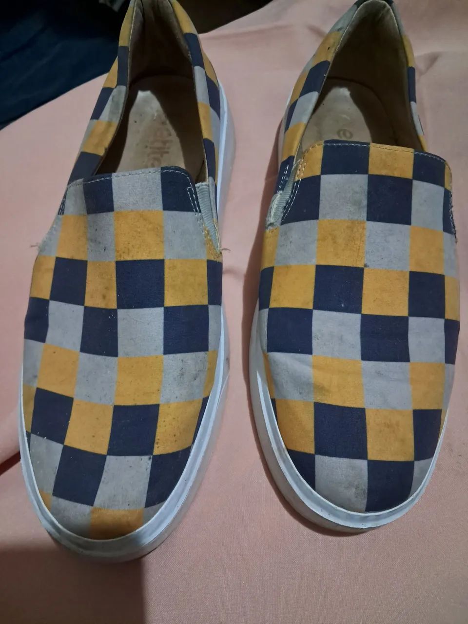 Tênis Slip On Xadrez Colorido