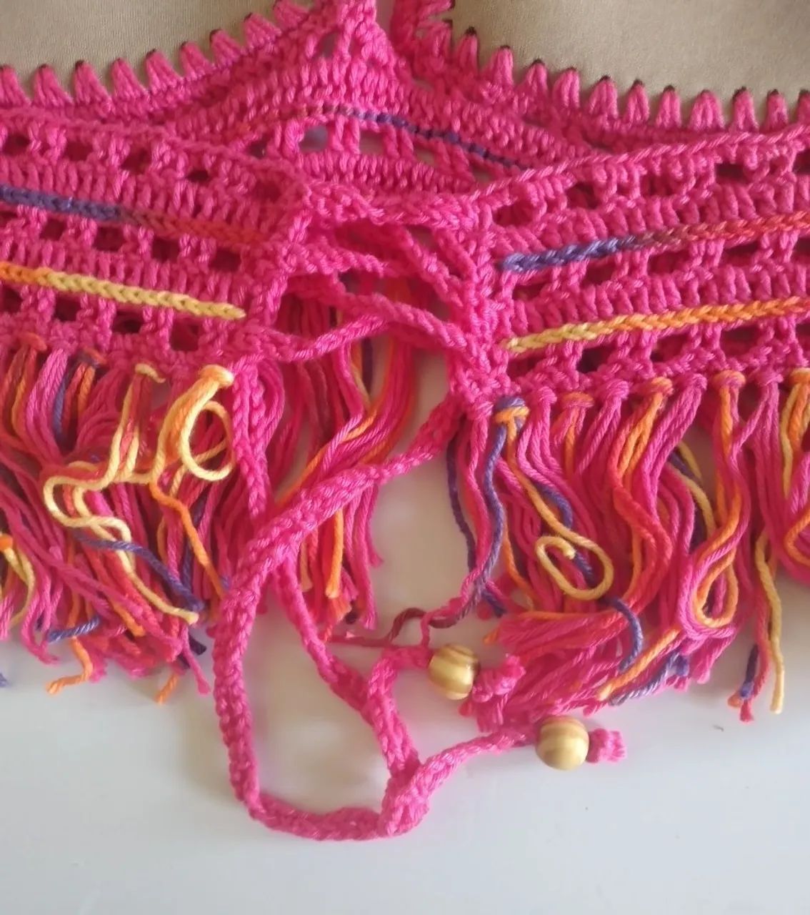 Croped Crochê com Franjas - Artesanal - Foto 3