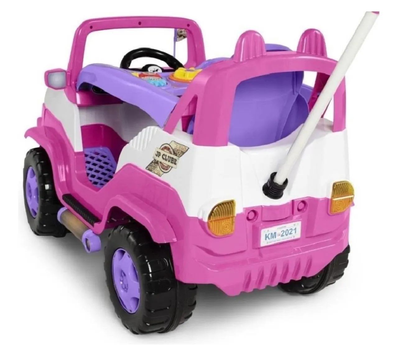 CARRINHO DE PASSEIO/PEDAL INFANTIL C/ EMPURRADOR - DIIPI - CALESITA ROSA - Foto 2