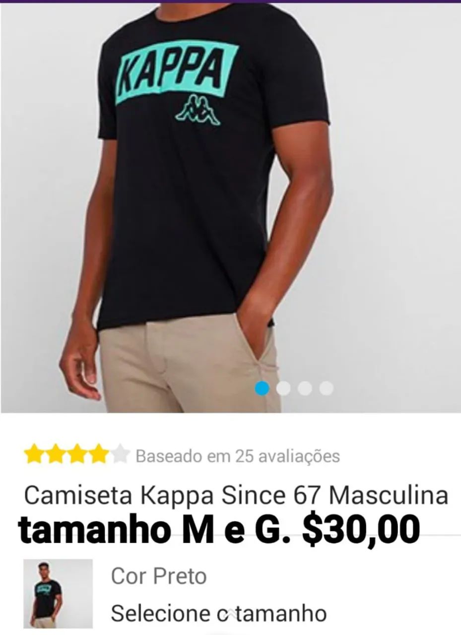 Camiseta Kappa M ou G. - Original  - Foto 5