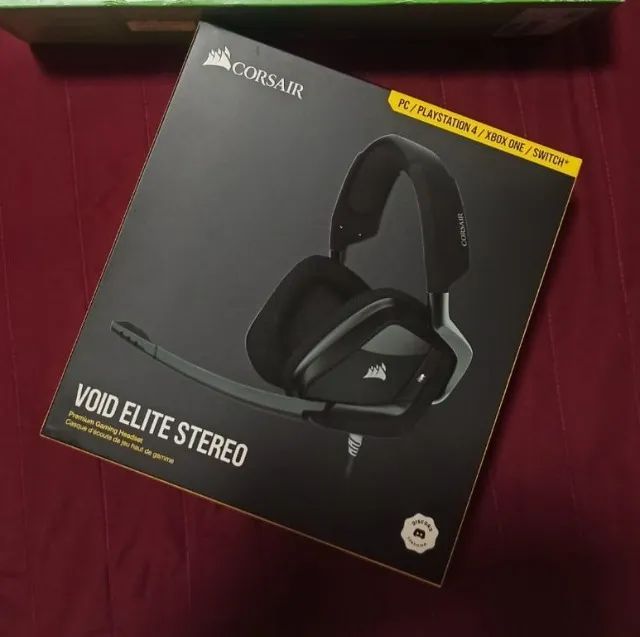 Lacrado - Headset Gamer Corsair Void Elite Stereo - Múltiplas Plataformas, Carbono