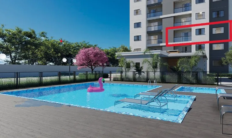Apto 305 em frente à piscina no Sky Ville direto com o proprietário