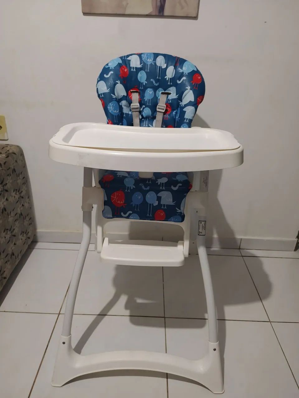 Cadeira de Alimentação Merenda Passarinho Azul - Burigotto