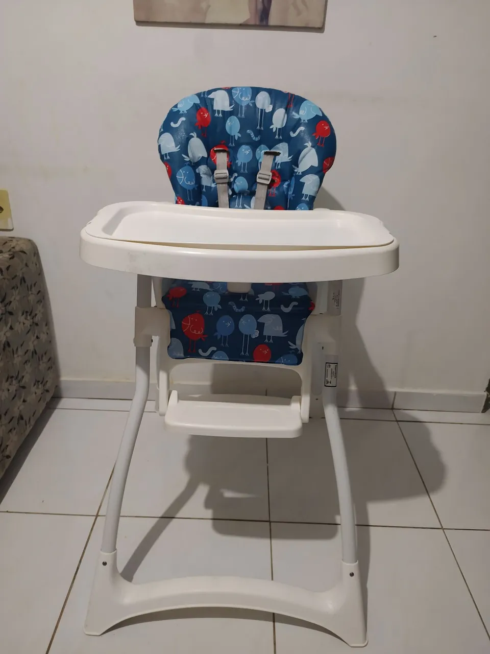 Cadeira de Alimentação Merenda Passarinho Azul - Burigotto