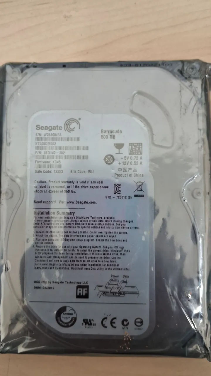 HD Seagate Barracuda 500GB