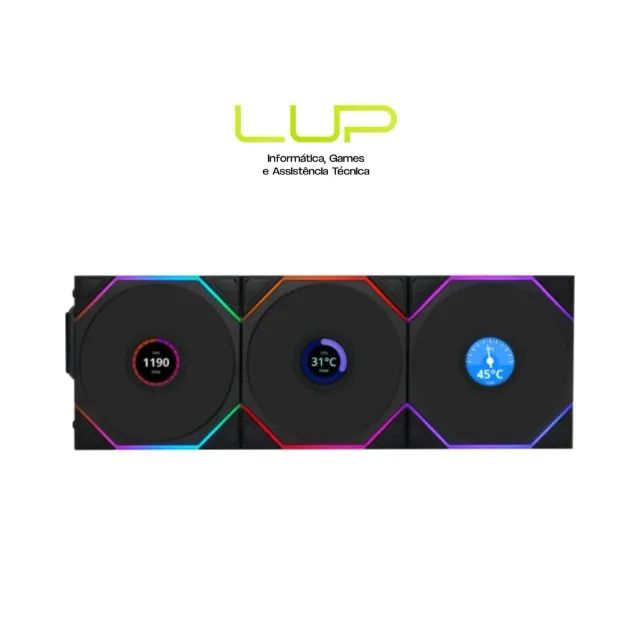 Kit Fan Com 3 Unidades Lian Li Uni Fan TL Wireless - Com tela  (Loja Física) - Foto 4
