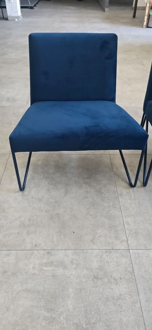 PAR POLTRONA LEANING AZUL TOK&STOK  - Foto 2