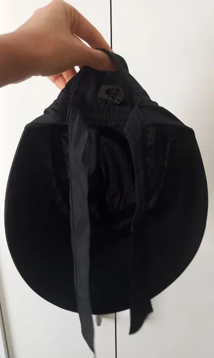 Boné de Sol Feminino Preto com Fita - Foto 3